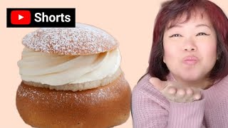 How to Make Swedish Semla Buns  Semlor shorts [upl. by Kcirdaed]