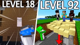 Minecraft IMPOSSIBLE 200 IQ Plays From Level 1 to Level 100 [upl. by Iphlgenia497]