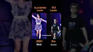 BTS leader Vs Blackpink leader  Who is the best 🤔🤔💜💜 bts blackpink btsarmy blink shorts [upl. by Kciredohr]