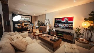 The Dream Home Basement Makeover  Desk Setup amp Living Room Area [upl. by Gretel]