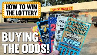 How to Win the Lottery 💰 BUYING THE ODDS EASY METHOD 🔴 Fixin To Scratch [upl. by Nomrej]