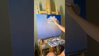 Creating cloudscape painting in oil oilpainting cloudscape clouds art artwork painting [upl. by Bouchier81]