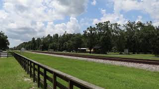 CSX Q45229 with five TriRail F40’s in tow at Folkston [upl. by Sama]