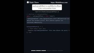 useLayoutEffect vs useEffect in React [upl. by Enilauqcaj]