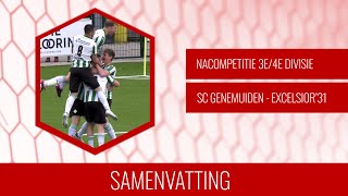 Samenvatting SC Genemuiden  Excelsior31 [upl. by Hole]