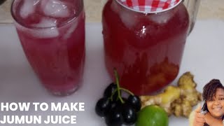 How To Make Jamaican Ribena  Java Plum Juice  Black Jamun Juice Recipe  Easy Summer Drinks Recipe [upl. by Freyah]