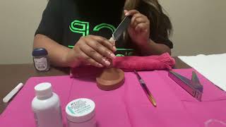 First time Overlay using Sheba Nails Odorless acrylic amp monomer [upl. by Etteneg531]