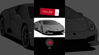 How to draw a lamborghini huracan cardrawing shorts [upl. by Ahsieuqal]