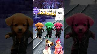 Colourful Puppy dogs danse vs baby train stop the traineshortsshortsfeed [upl. by Maighdiln]