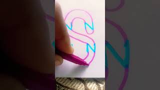 Easy s letter drawing youtubeshorts art drawing [upl. by Ayoral998]