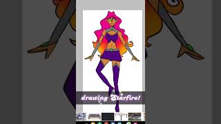 Drawing starfire from teen titans art drawing digitalart cool [upl. by Marita362]