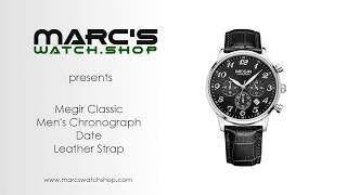 Megir Classic Mens Chronograph Portugieser Style [upl. by Drobman572]