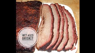 BBQ Beef Brisket  How To Smoke A Wet Aged Brisket [upl. by Adlanor]