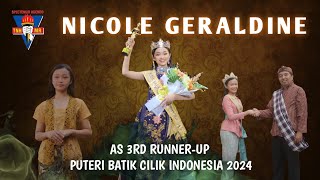 NICOLE PESERTA DIDIK SMP TNH KOTA MOJOKERTO AS 3RD RUNNERUP PUTERI BATIK CILIK INDONESIA 2024 [upl. by Dressel]