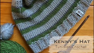 Kenny’s Hat Tunisian Crochet [upl. by Yliab]