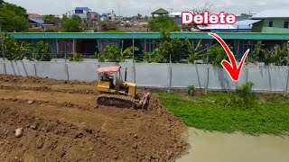 The Project Project Filling Up Land Processing By Bulldozer pushing soil With 5T Trucks [upl. by Ledah]