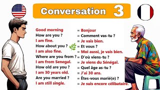 Conversation 3 anglaisfrançais  Anglais facile  ✪✪easy sentences to learn french 🌿 [upl. by Dammahum]