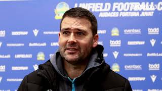 INTERVIEW  David Healy Postmatch vs Glentoran  26122023 [upl. by Oika]