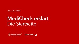 MediCheck erklärt 1 Die Startseite [upl. by Lugar]