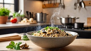 Delicious MASHROOM Noodles Recipe Youll LOVE [upl. by Gelasius]