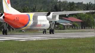 Airphil Express Dash 8300 RPC3018 take off  CaticlanBoracay airport FULL HD 1080P [upl. by Marshall157]