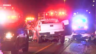 Police Truck going wrong way on I55 crashes into car killing 6 [upl. by Ralip747]