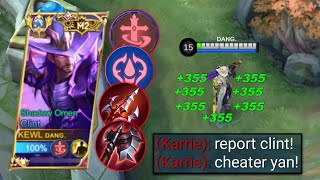 TOP GLOBAL CLINT UNLIMITED SPELL VAMP AND HP REGEN HACK  MLBB [upl. by Francisco342]