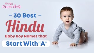 30 Unique Hindu Baby Boy Names Starting with A  Hindu Boy Names Starting With A  Baby Boy Names [upl. by Farleigh]