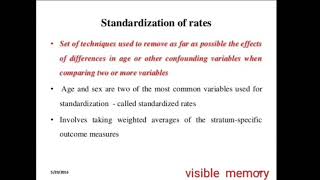 Direct standardization [upl. by Abdul]