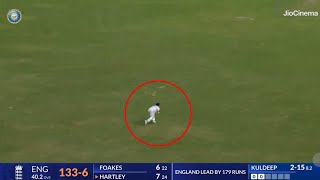 Sarfaraz khan catch today full video  Sarfaraz khan catch  Sarfaraz khan dive catch today [upl. by Akerley]