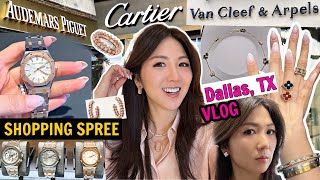 DALLAS SHOPPING SPREE AT CARTIER VAN CLEEF amp ARPELS AND Ademars Piguet  CHARIS IN TEXAS 2 [upl. by Aciraa627]