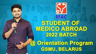 Mr NSS Chakradhar 2022 Batch MEDICO ABROAD Student  MBBS in GOMEL MEDICAL UNIVERSITY BELARUS [upl. by Dammahum]