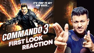 COMMANDO 3 First Look Poster Reaction  Review  Vidyut Jammwal Adah Sharma  29th November 2019 [upl. by Adora]