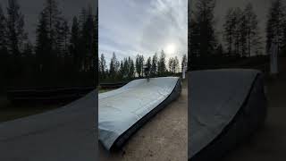 Whips in Trysil mtb trysil airbag whip mtbjump jump [upl. by Silvers]