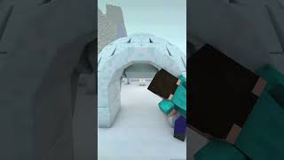 Steve snow dancer run in gone wrong minecraft [upl. by Gresham391]