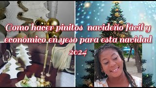 Como hacer pinitos en yeso para navidad [upl. by Ellinnet]