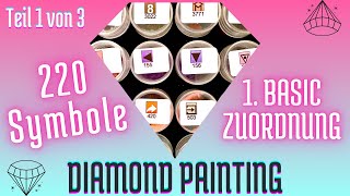 220 SYMBOLE 1v3 TUTORIAL 💎 Diamond Painting Kategorien Basic Sortiersystem ordnen diamondpainting [upl. by Yim]