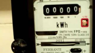 Electricity Meter Ferranti FPQ102 Prepayment Meter  Variant [upl. by Vivica]