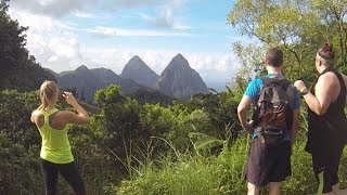 St Lucia Caribbean Vacation  Hiking the Pitons [upl. by Lief]