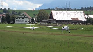 DynAero MCR01M HBYMD pulls glider during takeoff at Beromünster Airfield [upl. by Virgilia265]