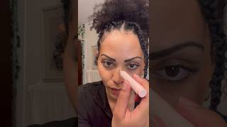 Applying Faux Freckles Together✨ makeuphacks makeupshorts curlyhair freckles tutorialmakeup [upl. by Pantin]