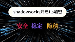 【SS搭建系列二】shadowsock开启tls加密，安全、稳定、隐秘 [upl. by Aiouqahs]