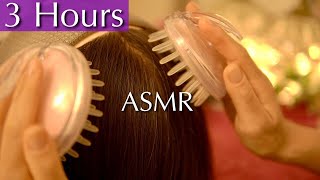 ASMR Autumn Night Pampering🌙 🍂 3 Hours of Relaxing ASMR Head Massage amp Hair Brushing  No Talking [upl. by Gratia649]