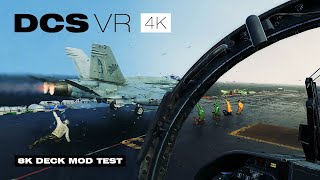 DCS FA18C VR 4090 4K Multithreading 8K deck mod test [upl. by Cogn]