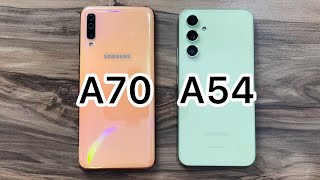 Samsung Galaxy A54 vs Samsung Galaxy A70 [upl. by Akiemat]