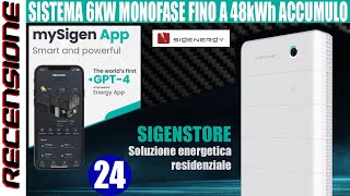 Sigenergy RECENSIONE Soluzione Residenziale inverter 6KW  13kWh Accumulo e funzione Backup [upl. by Lin]