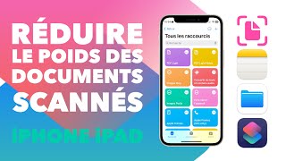 Réduire  alléger le poids des PDF sur iPhone iPad grâce à un raccourci • app RACCOURCIS [upl. by Hollis]