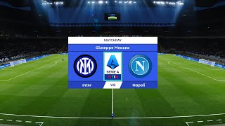 Inter Milan vs Napoli  Giuseppe Meazza  202425 Serie A  PES 2021 [upl. by Rennob]