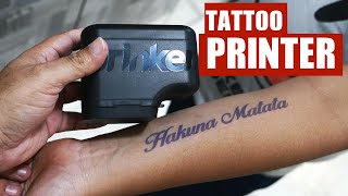 This is a pain free temporary Tattoo Printer  Prinker Tattoo Printer [upl. by Eillor]