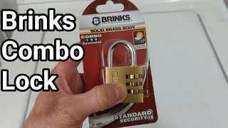 Brinks resettable combo lock how to set [upl. by Caton]